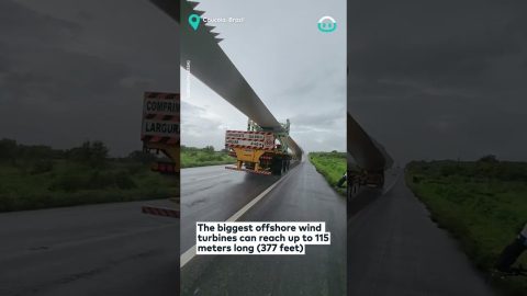 HUGE Wind Turbine Blade Passes Cyclist || ViralHog