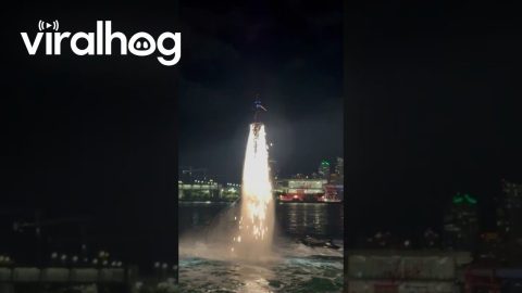Flyboard Fireworks Show || ViralHog