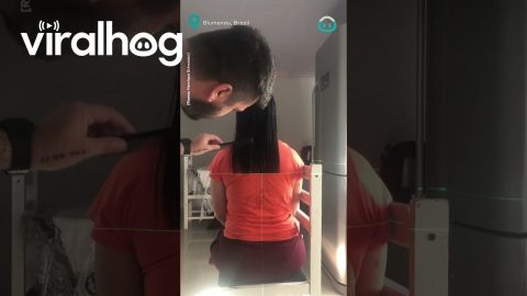 Laser-powered Haircut || ViralHog