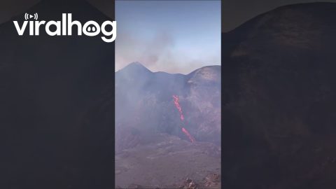 Lava Fall on Mount Etna Volcano || ViralHog