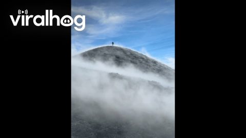 Walking Through Volcanic Gas on Mount Etna || ViralHog