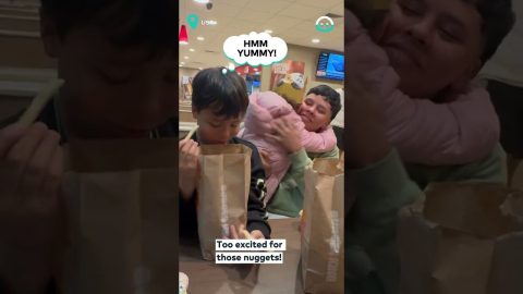 Siblings Reunion Disrupted by Chicken Nugget || ViralHog