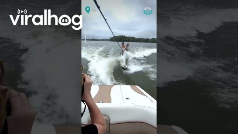 INSANE Wakeboarding Wedding Photoshoot || ViralHog