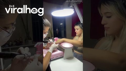 Client Listens To Intrusive Thoughts During Nail Appointment || ViralHog
