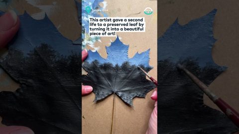 Amazing Ghost Painting on Leaf || ViralHog