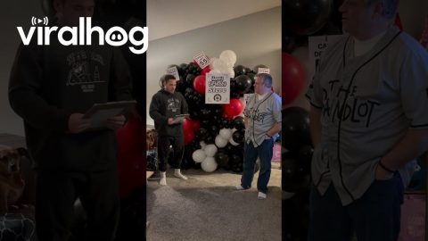 Stepson Reveals Name Change At Stepdad's Birthday || ViralHog
