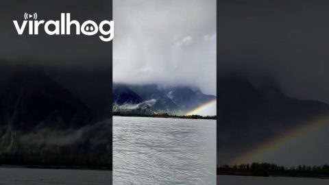 A Beautiful Lakeside Rainbow || ViralHog