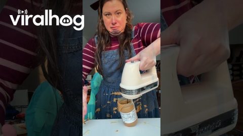 Mixing Peanut Butter Mishap || ViralHog