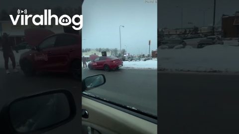 Russian Deadpool Runs Into Car Trouble || ViralHog