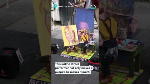 Impressive Marionette Puppet Painting || ViralHog