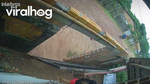 Gate Suddenly Falls on Woman || ViralHog
