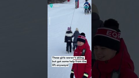 Taking A Ski Lift With No Skis || ViralHog