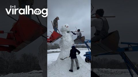 Building a Giant Snowman || ViralHog