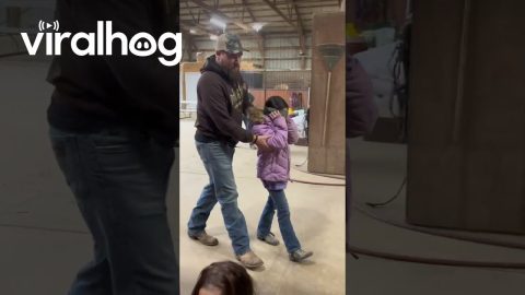 Young Equestrian Receives a Special Christmas Surprise || ViralHog