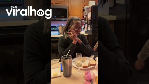 Excited Cousin Slips In Socks || ViralHog