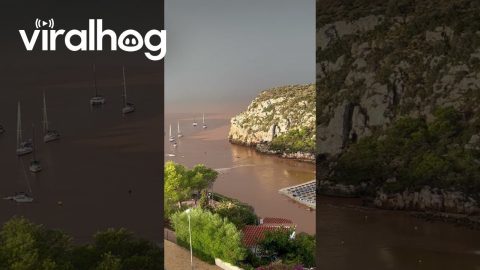 Sea of ​​Menorca After Flood || ViralHog