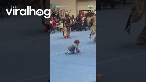Tiny Warrior Joins the Pow Wow || ViralHog