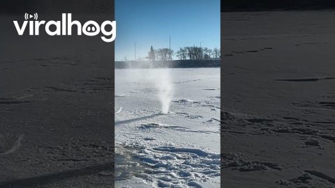 Ice Aeration System Releases Pressure || ViralHog