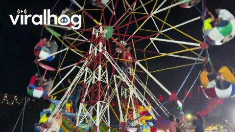Human-powered Ferris Wheel With Acrobatic Operators || ViralHog
