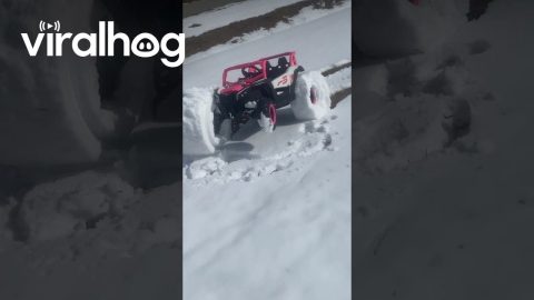 Using Snow to Make Monster Truck Wheels || ViralHog