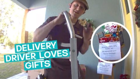 Delivery Driver LOVES Gift Box || ViralHog