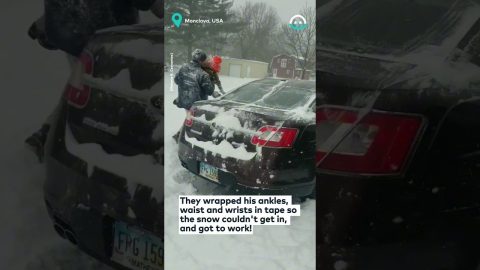 De-Icing using his Son || ViralHog