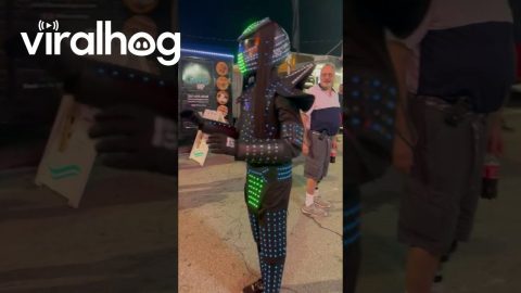 Man Dances in Light-Up Robot Costume || ViralHog