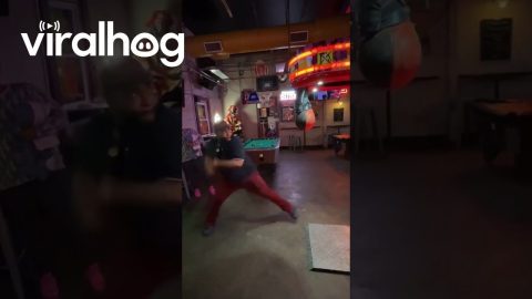 Man Full Sends and Misses Punching Bag || ViralHog
