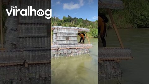 Recycling Bottles Into Boats || ViralHog