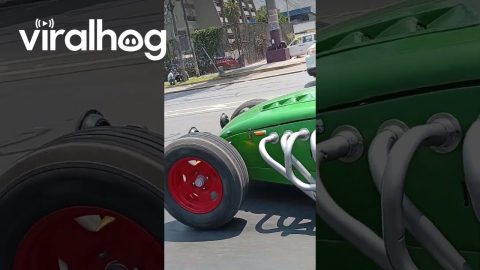 Souped-Up Vintage Race Car Spotted on the Road || ViralHog