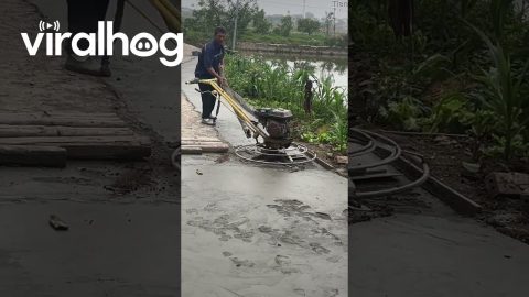 Mower Spins Wildly Out Of Control || ViralHog