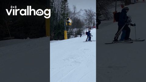 Snowboarder Gets an Unintended Strike || ViralHog