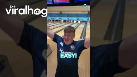 Man Finishes Pint And Bowls Perfect Strike || ViralHog