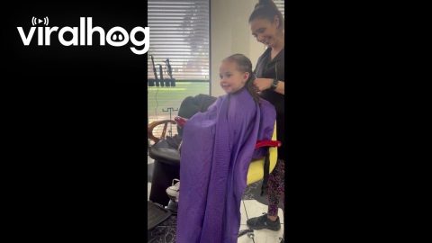 Girl Beams After Haircut || ViralHog
