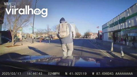 Electric Scooter Swerves Into Traffic || ViralHog