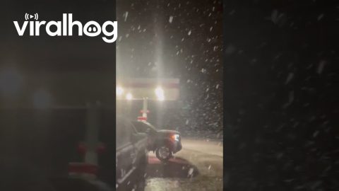 Heavy Snowfall in Texas || ViralHog