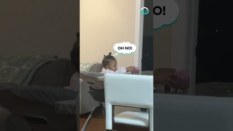 Father Plays Highchair Game With Daughter || ViralHog