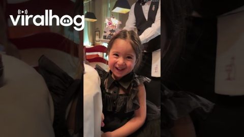 Girl Grows Shy As Birthday Song And Cake Near || ViralHog