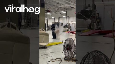 New Guy "Cleans" Tire Bead Seater || ViralHog