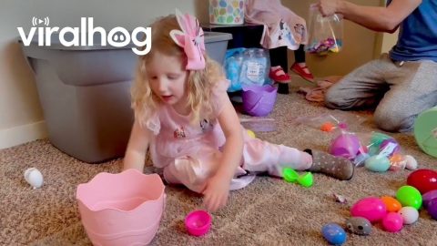 Girl Smashes Easter Egg And Makes Trick Shot || ViralHog