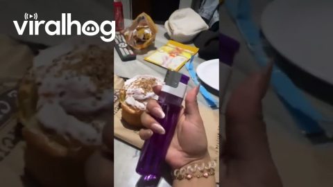 Giant Purple Lighter Is Theft-Proof || ViralHog