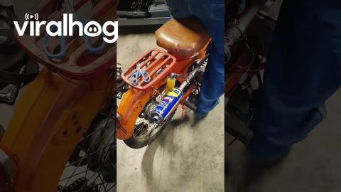 Customized Exhaust Made From Lubricant Can || ViralHog