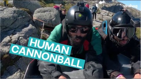 Crazy Jump From “Human Cannon” || ViralHog