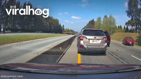 Car Avoids Being Rear Ended || ViralHog