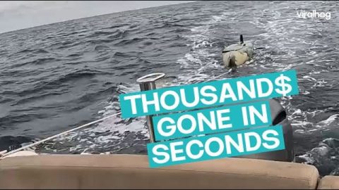 Kayak Full Of Fishing Gear Flips While Being Towed || ViralHog