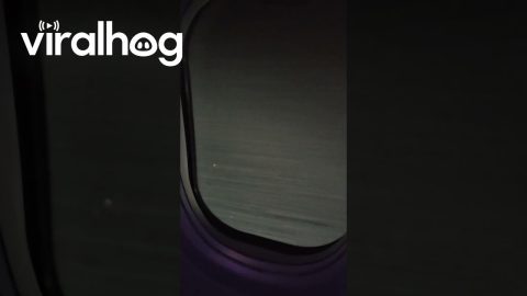 Lightning Outside a Plane Window || ViralHog
