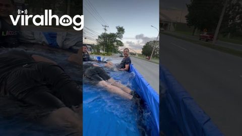 Men Turn Truck Bed Into Mobile Pool || ViralHog