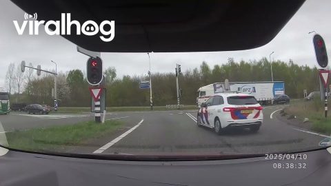 Driver Pulled Over After Speeding Through Red Light || ViralHog