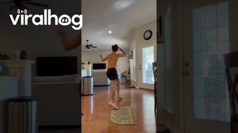 Sinking An Accidental Trick Shot Without Looking || ViralHog