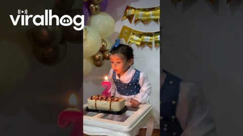 Birthday Candles Refuses to Be Blown Out || ViralHog